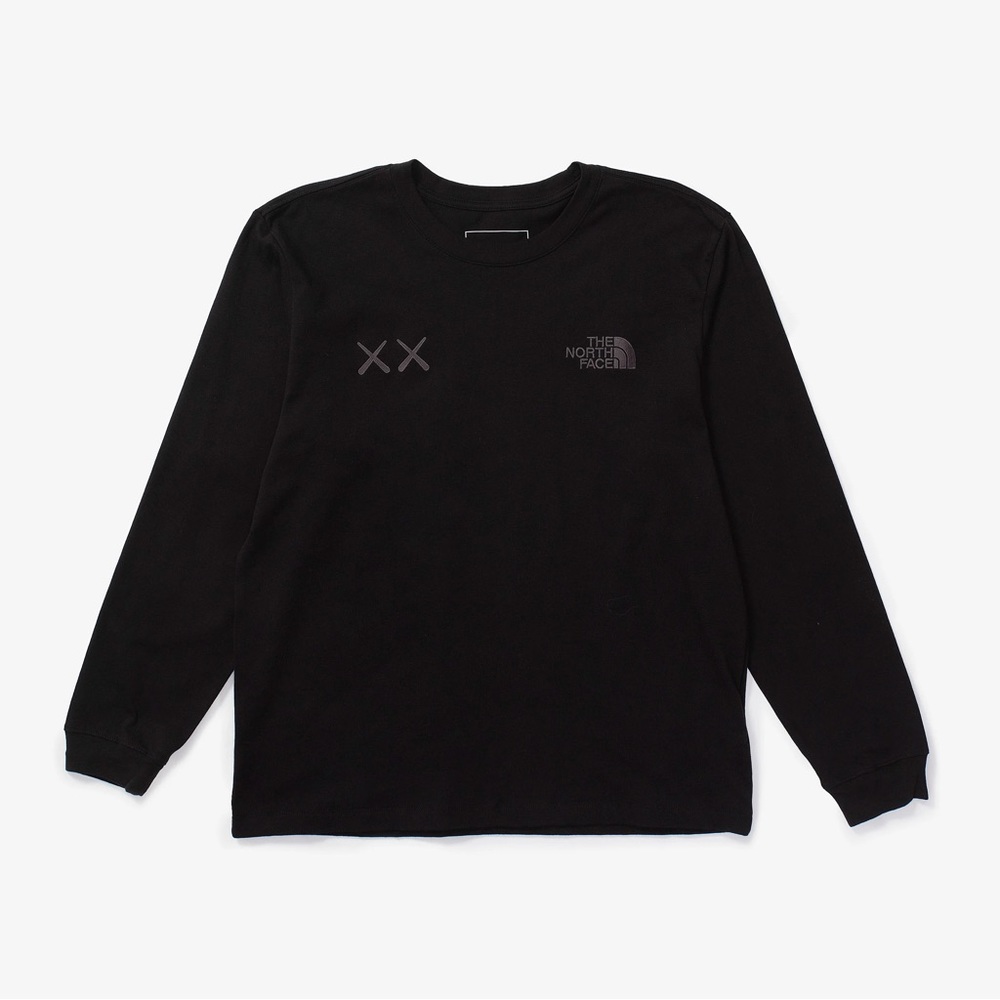 ❌SOLD❌The North Face Long-Sleeve Tee XX KAWS TNF BLACK Size Large. BRAND NEW!